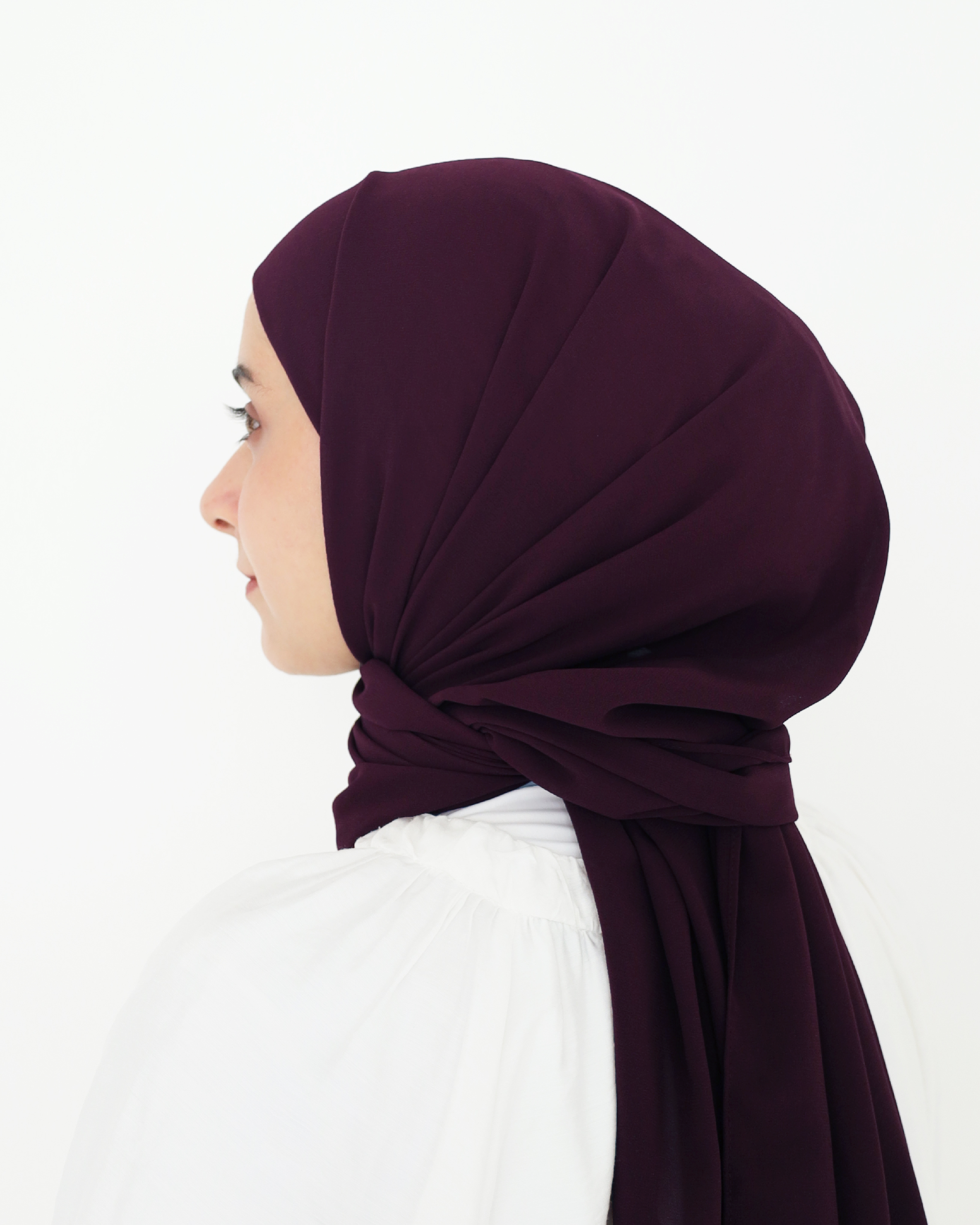 ELZA INSTANT SHAWL - DEEP PLUM