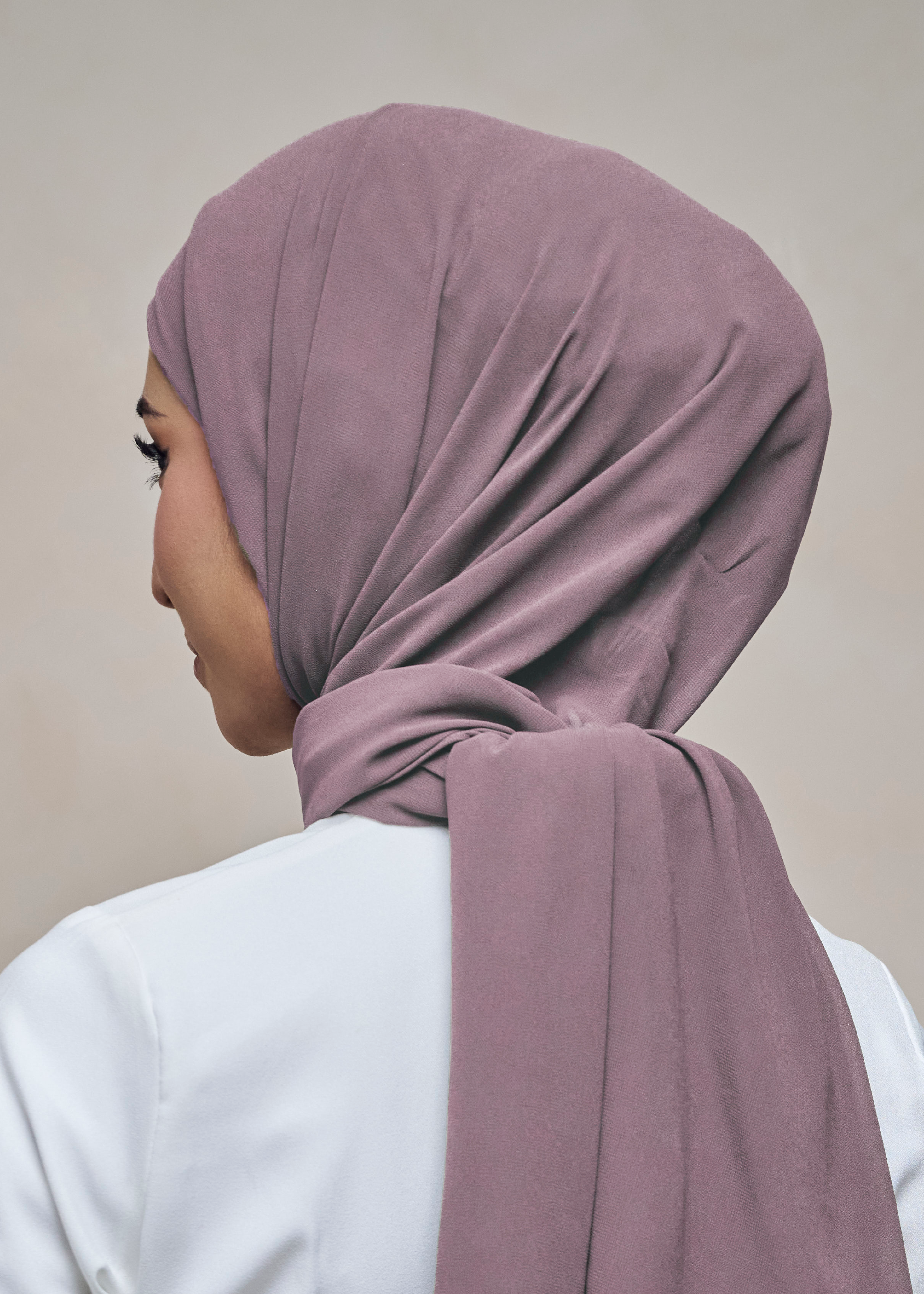 ELZA INSTANT SHAWL - DUSTY GRAPE