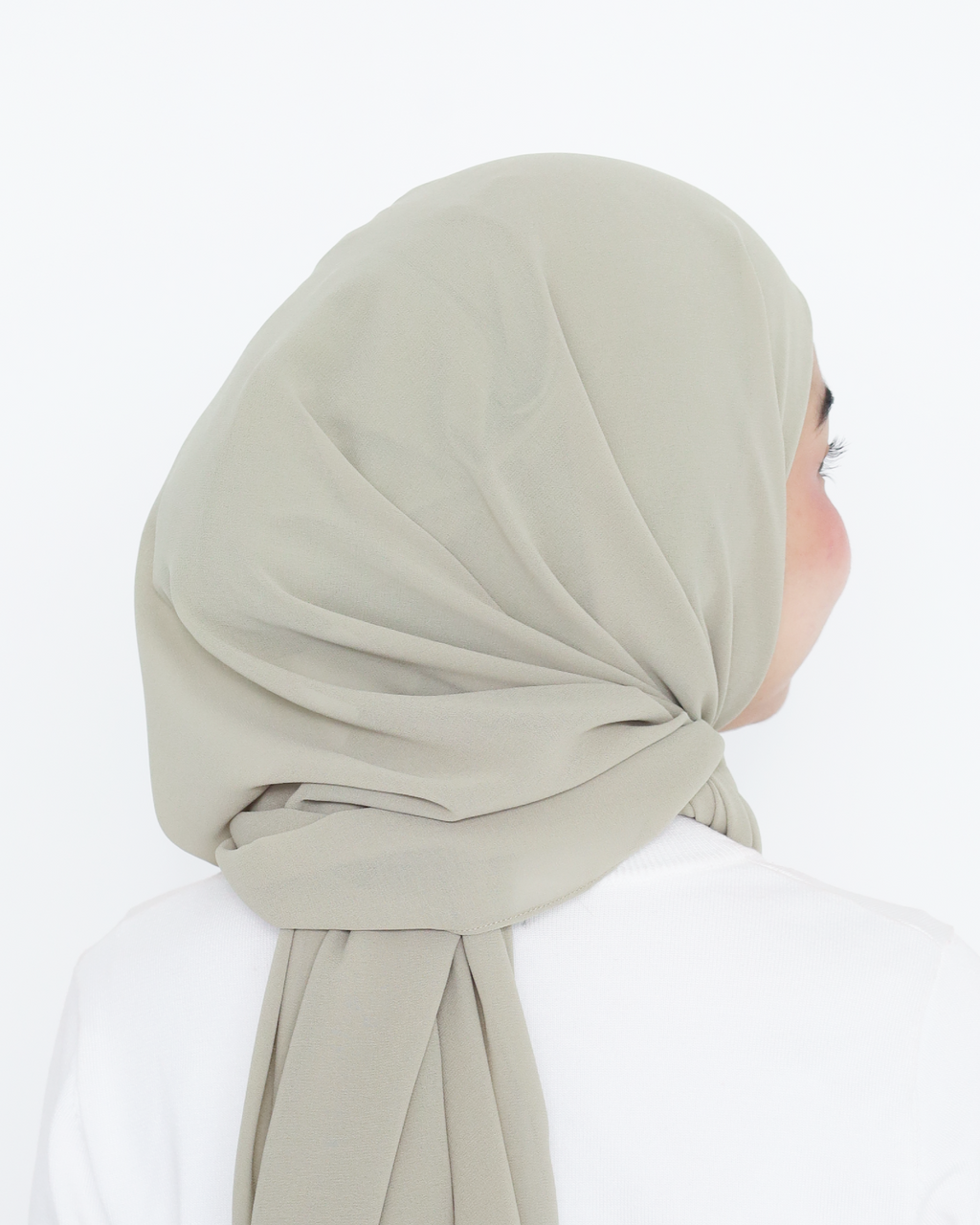 ELZA INSTANT SHAWL - DUSTY GREEN