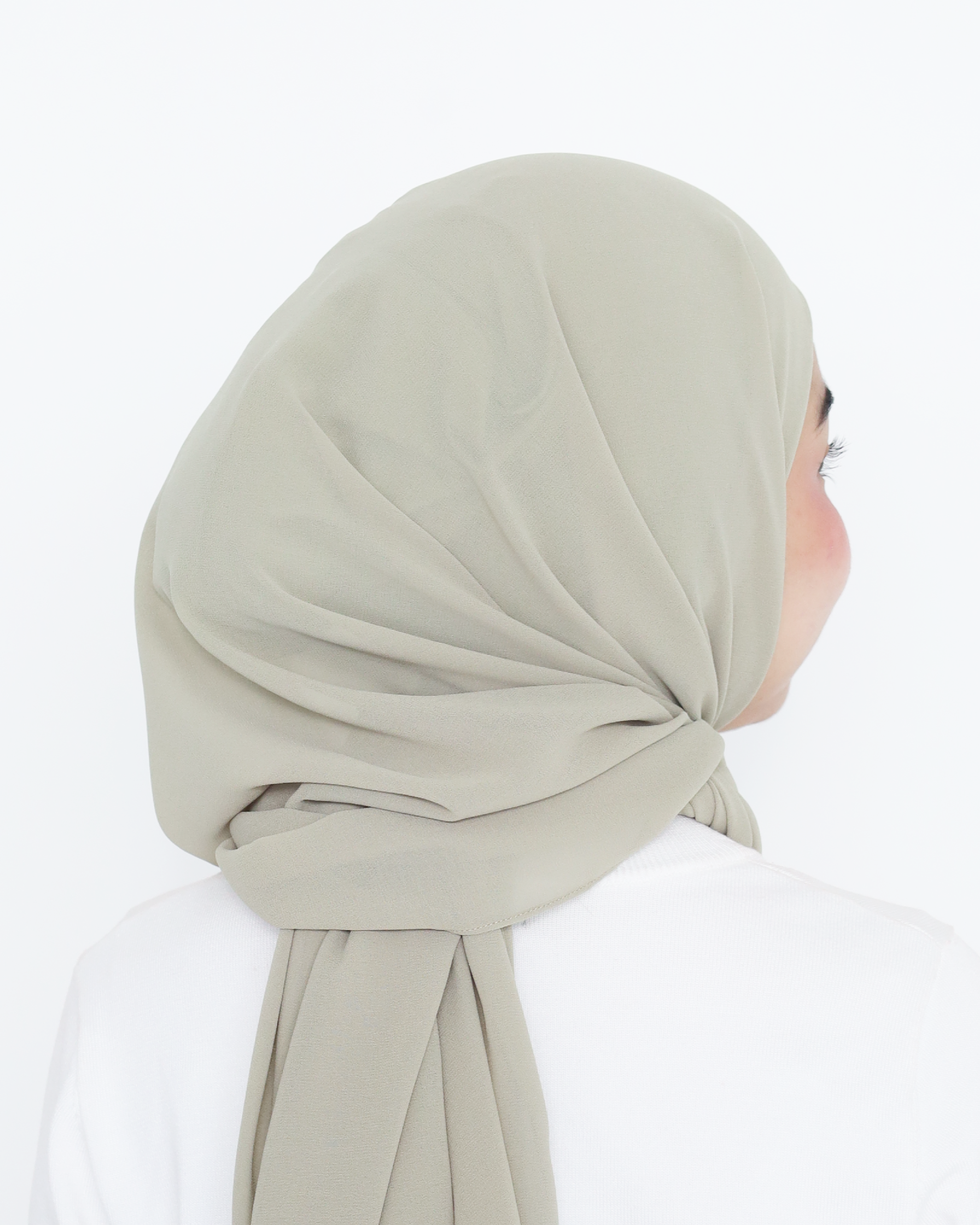 ELZA INSTANT SHAWL - DUSTY GREEN