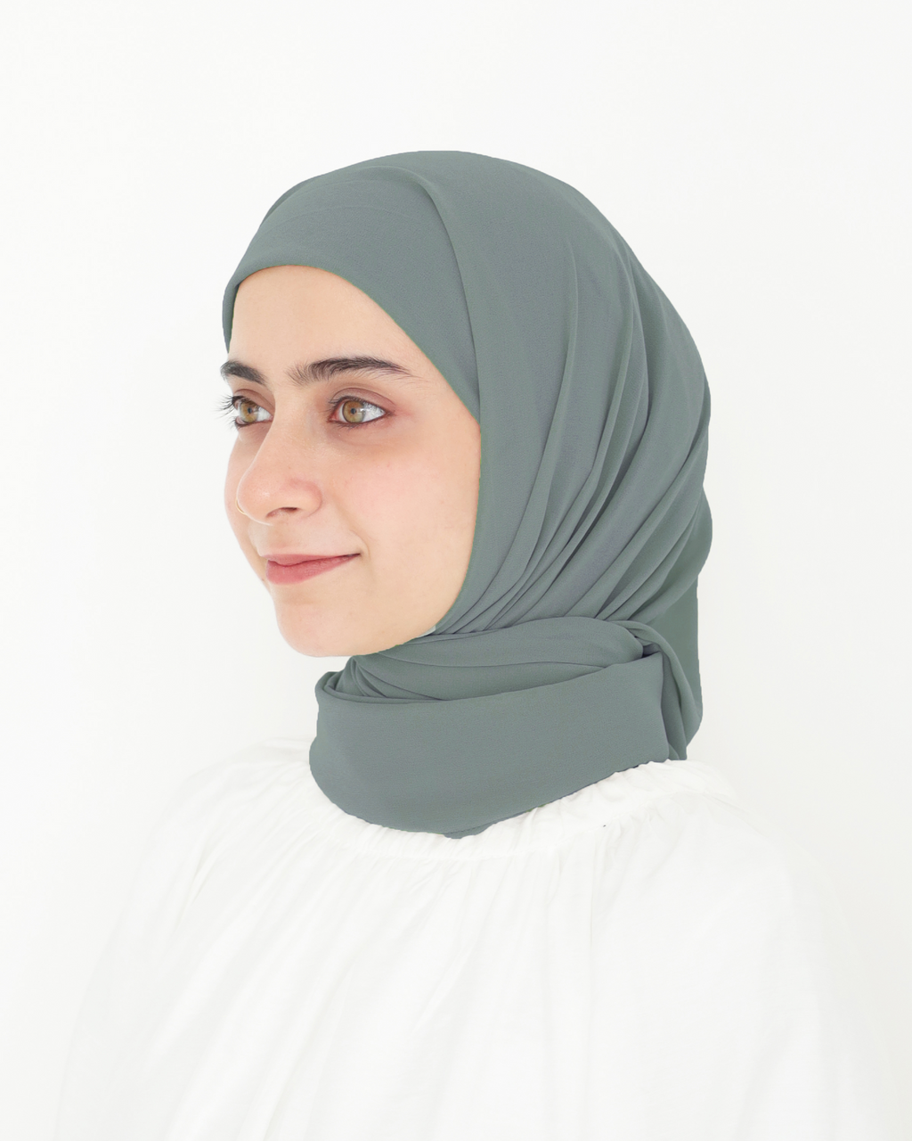 ELZA INSTANT SHAWL - DUSTY TEAL