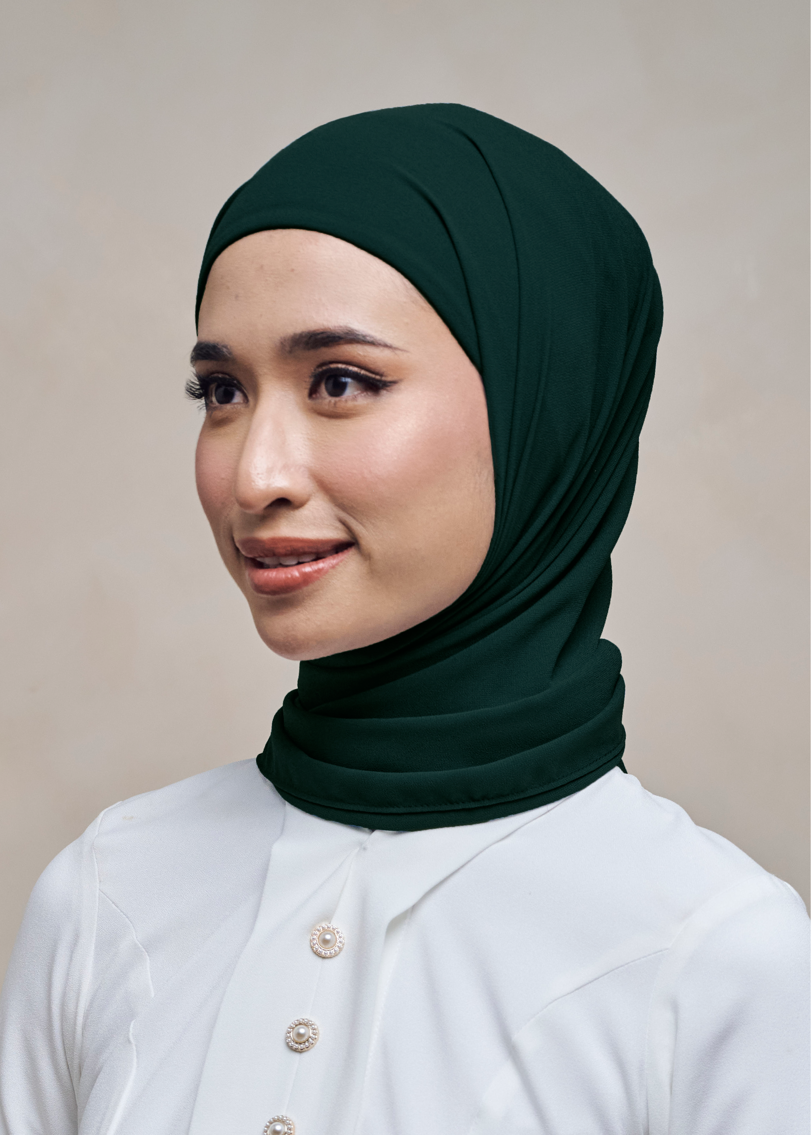 ELZA INSTANT SHAWL - EMERALD GREEN