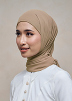 ELZA INSTANT SHAWL - FOAM BROWN