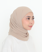 ELZA INSTANT SHAWL - FOAM BROWN