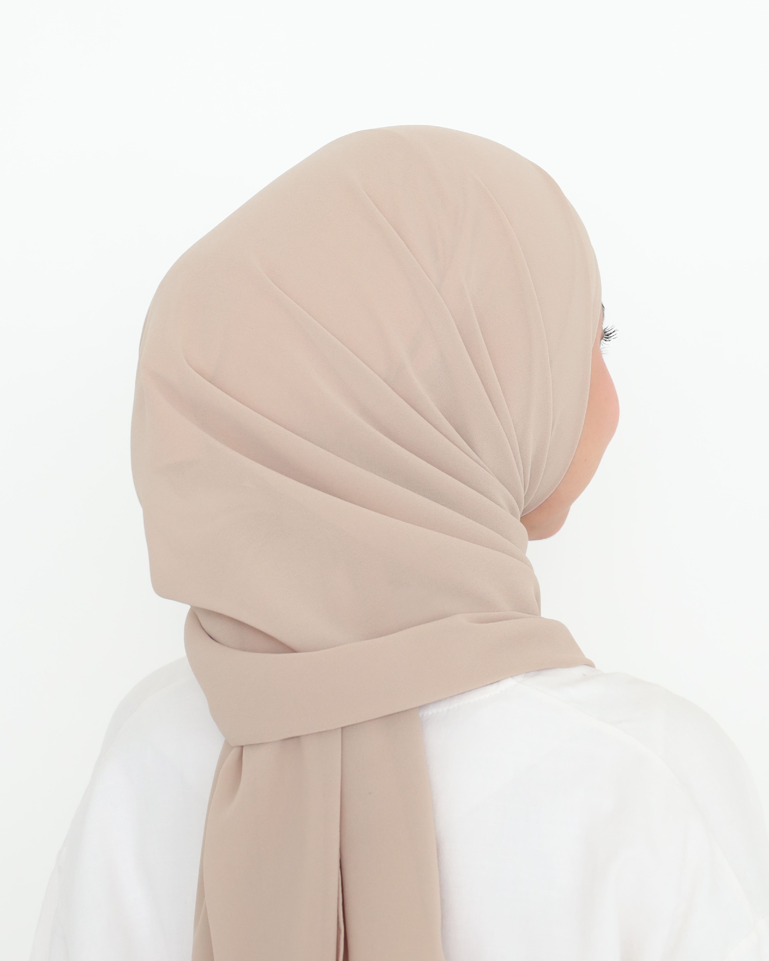 ELZA INSTANT SHAWL - FOAM BROWN