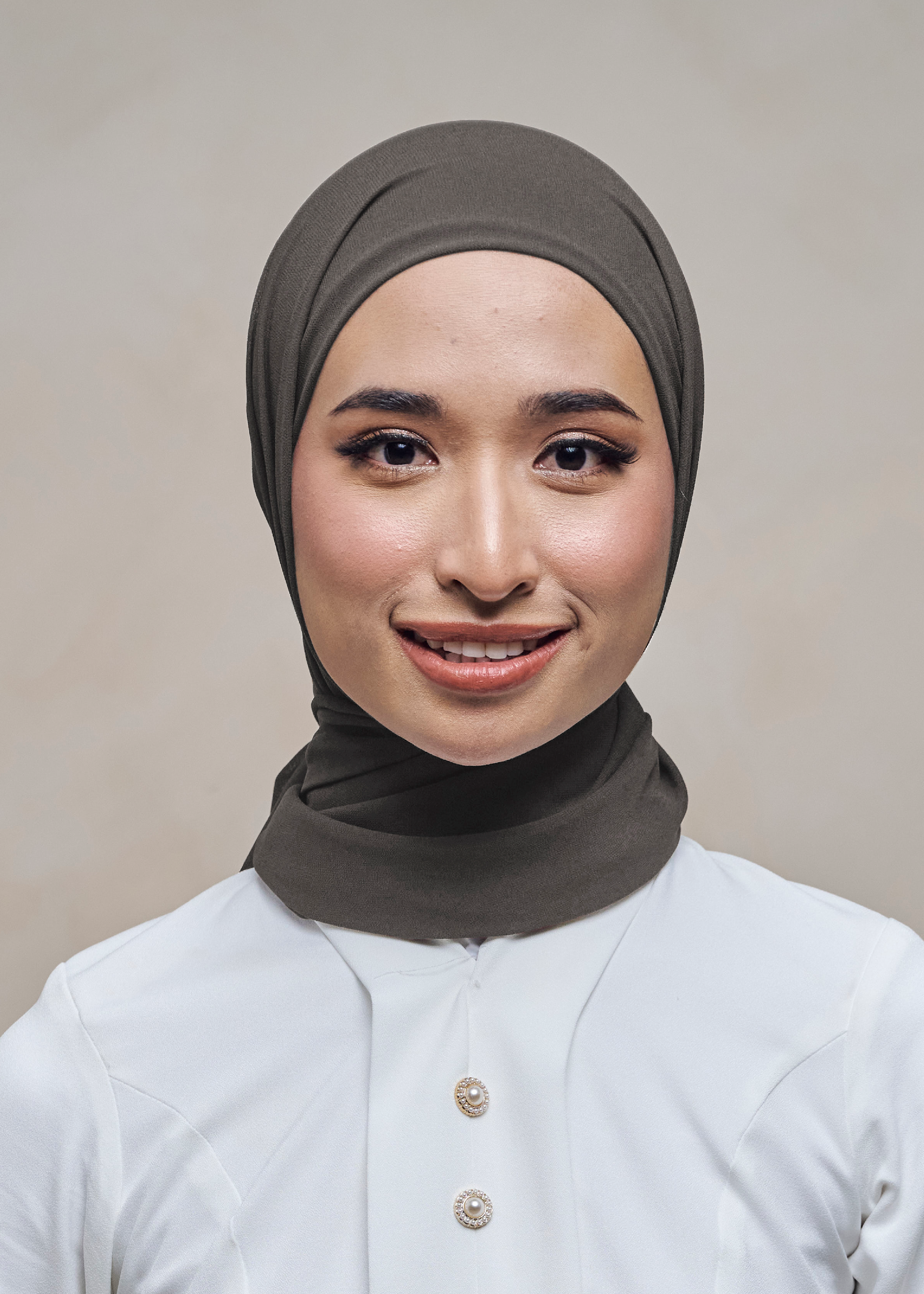 ELZA INSTANT SHAWL - FOSSIL GREY