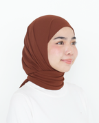 ELZA INSTANT SHAWL - GINGER BROWN