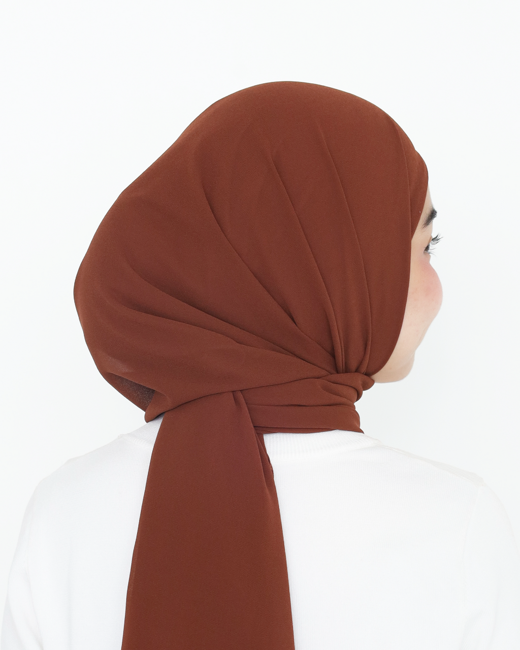 ELZA INSTANT SHAWL - GINGER BROWN