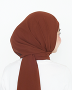 ELZA INSTANT SHAWL - GINGER BROWN