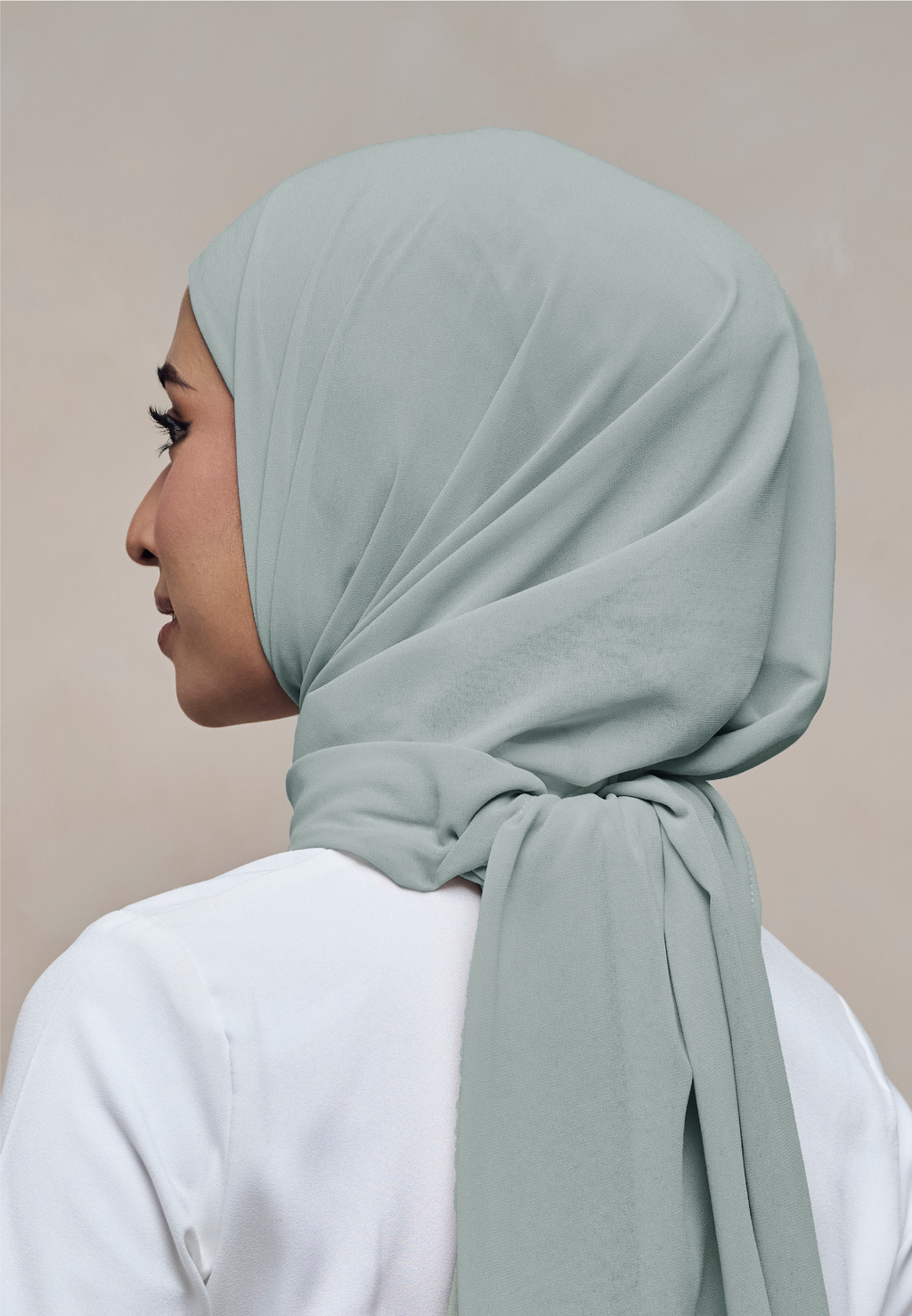ELZA INSTANT SHAWL - GREENISH GREY