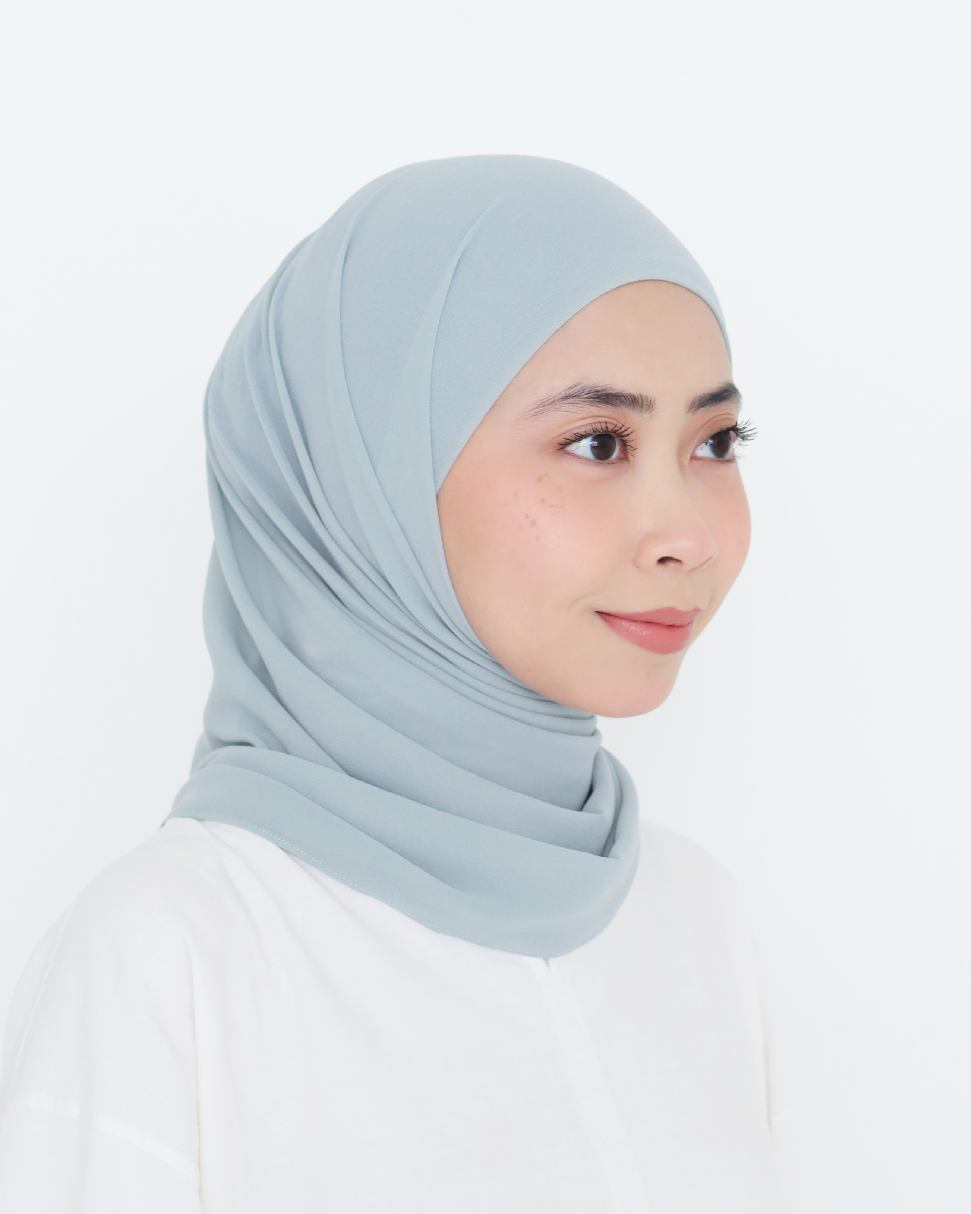 ELZA INSTANT SHAWL - GREENISH GREY
