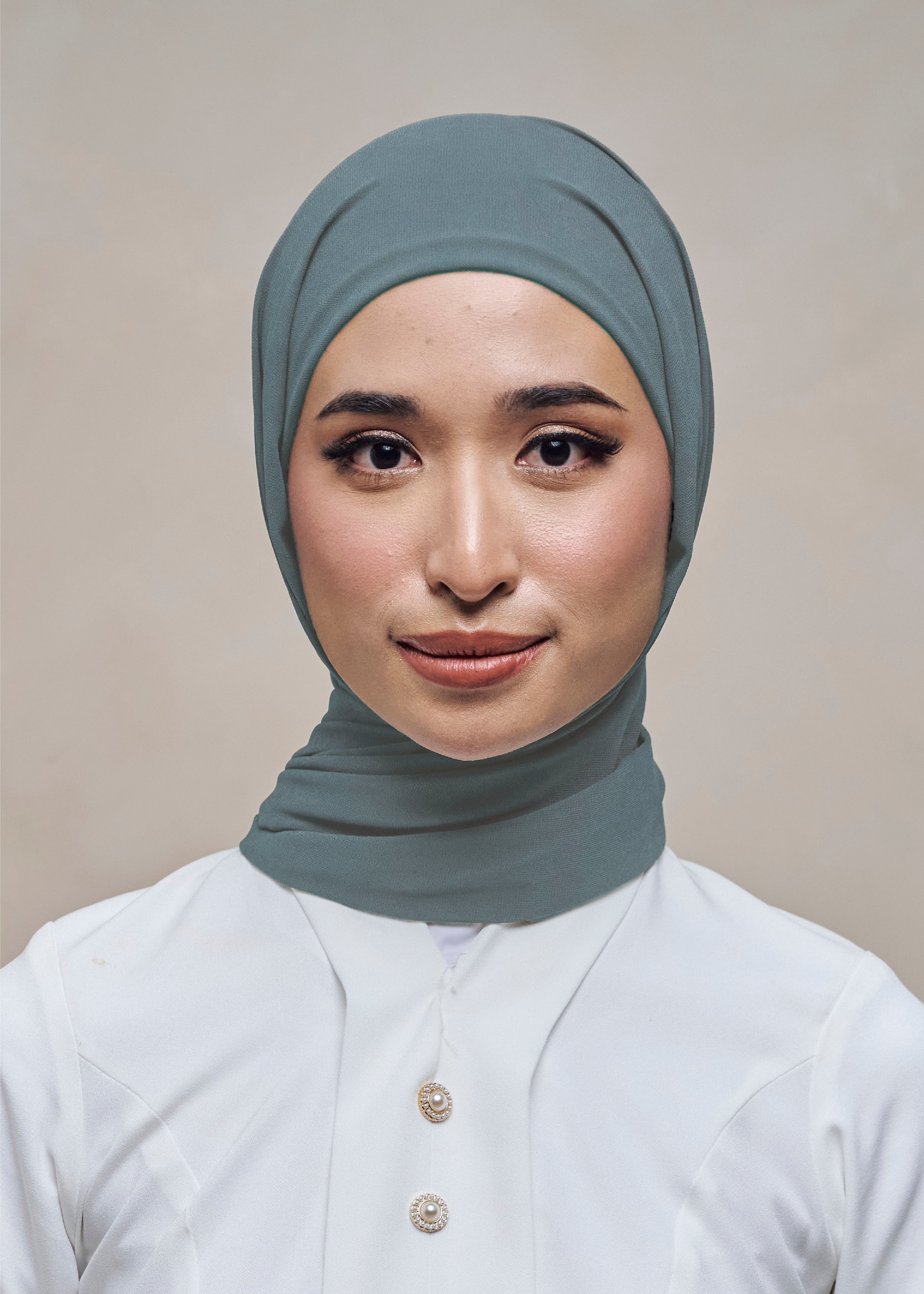 ELZA INSTANT SHAWL - GREYNISH BLUE