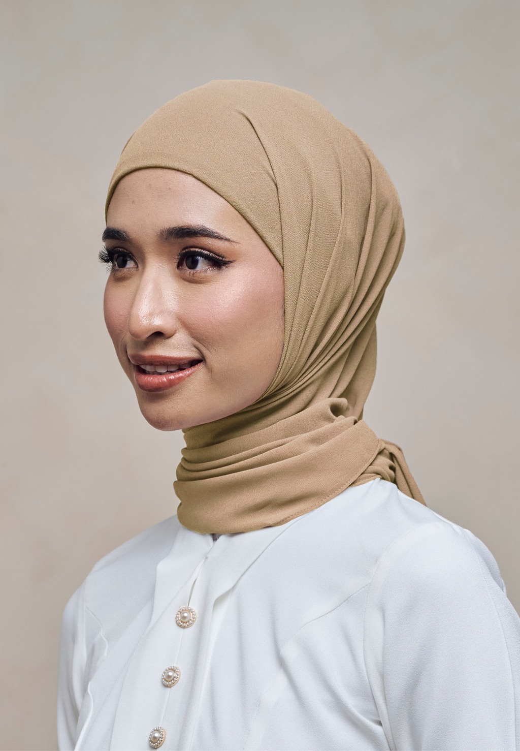ELZA INSTANT SHAWL - HAZELNUT