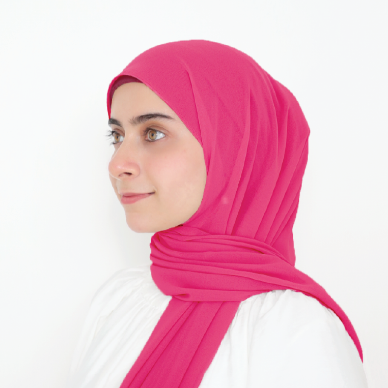 ORKED INSTANT SHAWL PLAIN - HOT PINK