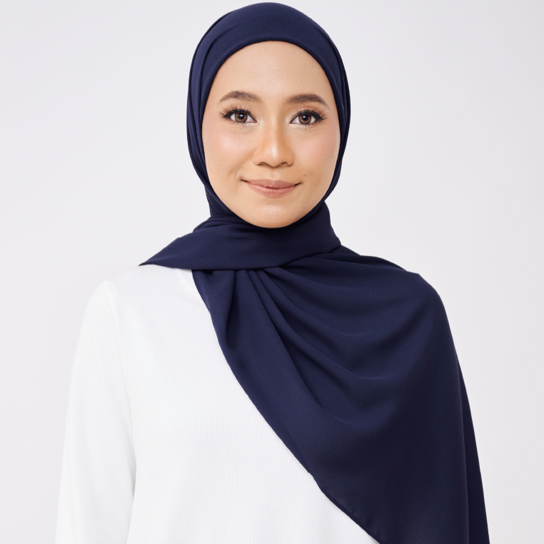 JASMINE HALF MOON INSTANT SHAWL - DARK NAVY