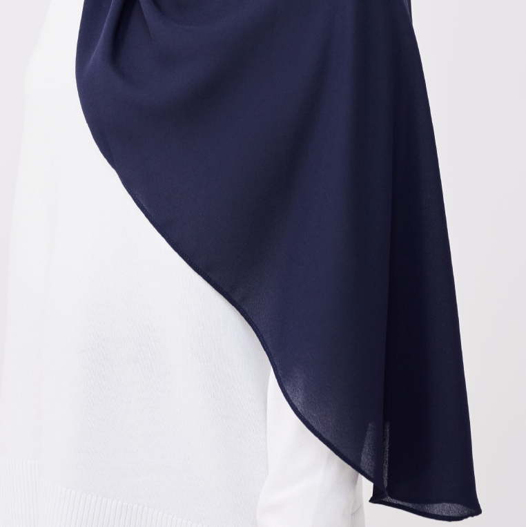 JASMINE HALF MOON INSTANT SHAWL - DARK NAVY