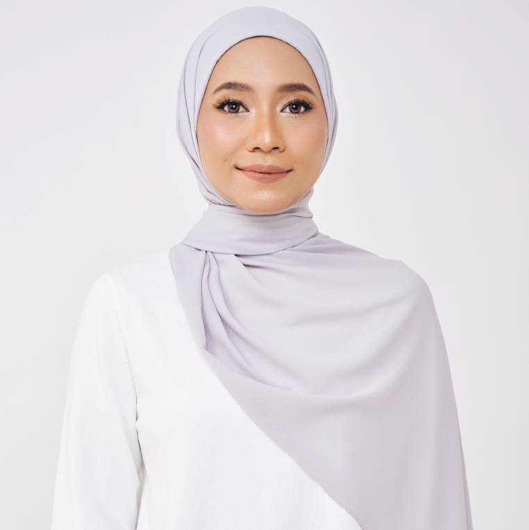 JASMINE HALF MOON INSTANT SHAWL - ICE SILVER
