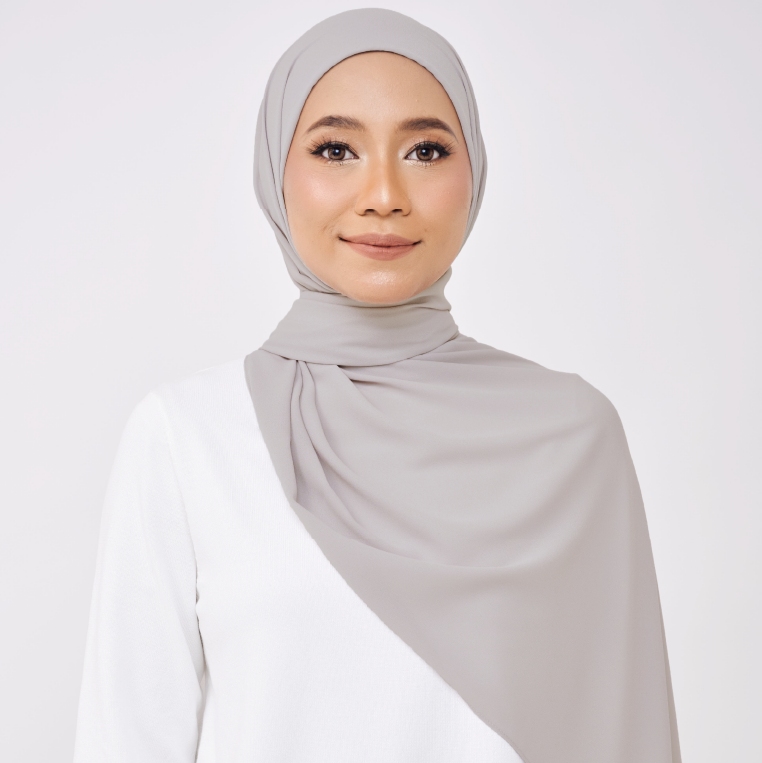 JASMINE HALF MOON INSTANT SHAWL - NATURE GREY