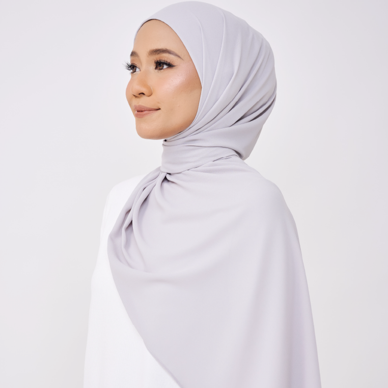 JASMINE HALF MOON INSTANT SHAWL - ICE SILVER