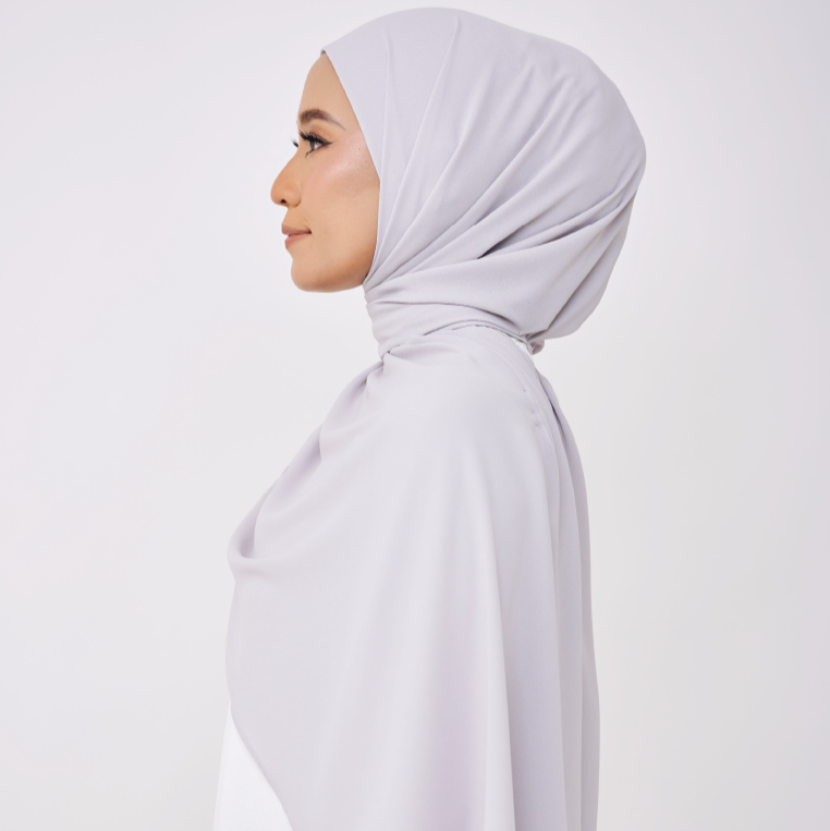 JASMINE HALF MOON INSTANT SHAWL - ICE SILVER