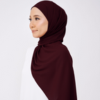 JASMINE HALF MOON INSTANT SHAWL - BURNT MAROON
