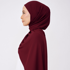 JASMINE HALF MOON INSTANT SHAWL - POMEGRANATE