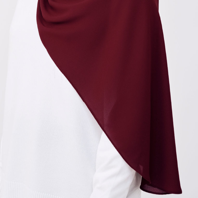 JASMINE HALF MOON INSTANT SHAWL - POMEGRANATE