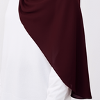 JASMINE HALF MOON INSTANT SHAWL - BURNT MAROON