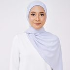 JASMINE HALF MOON INSTANT SHAWL - SAND BLUE