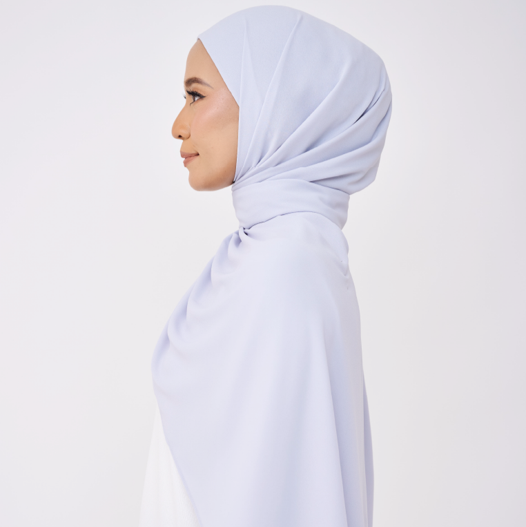 JASMINE HALF MOON INSTANT SHAWL - SAND BLUE