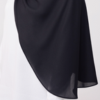 JASMINE HALF MOON INSTANT SHAWL - BLACK