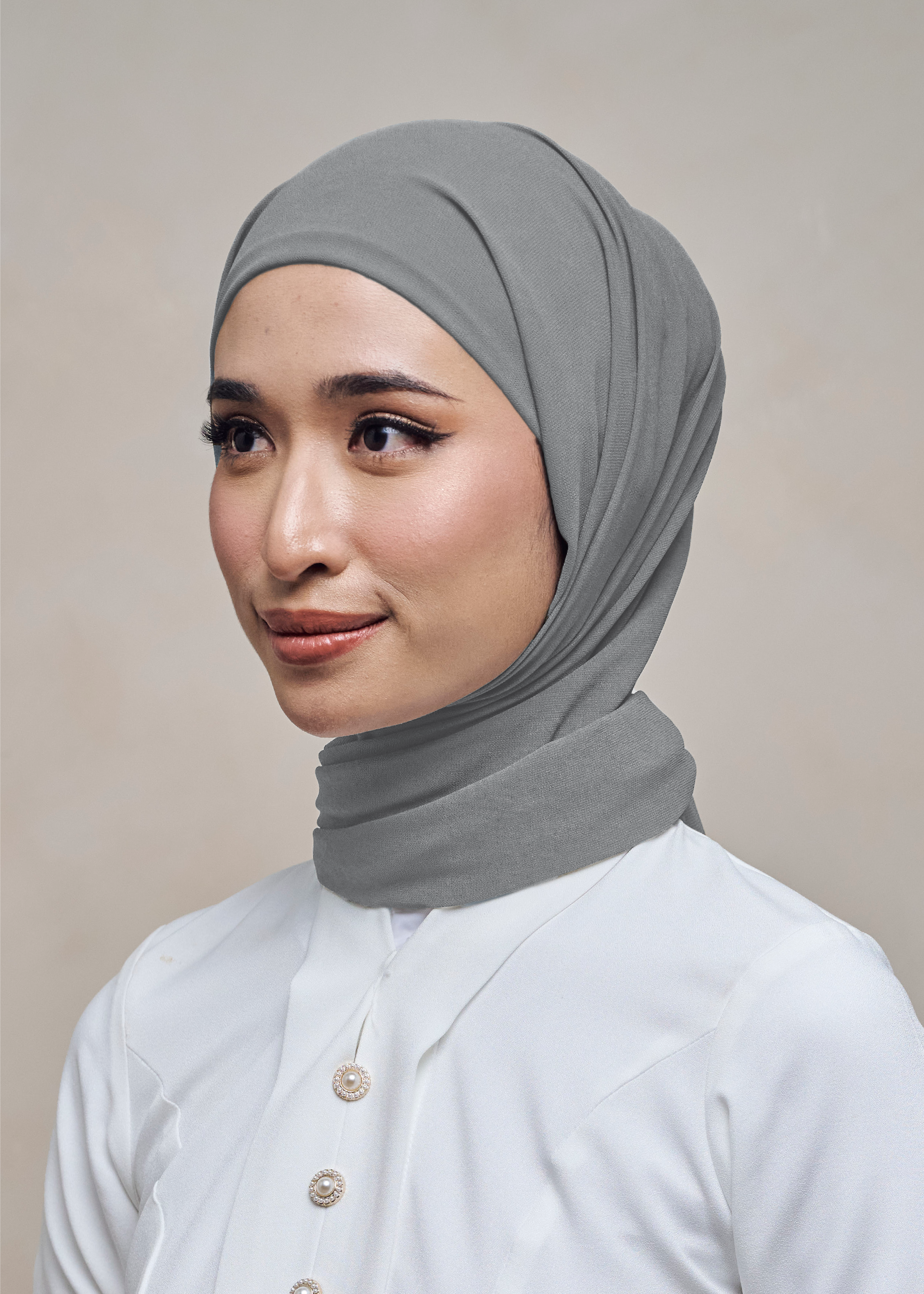 ELZA INSTANT SHAWL - LAVA GREY