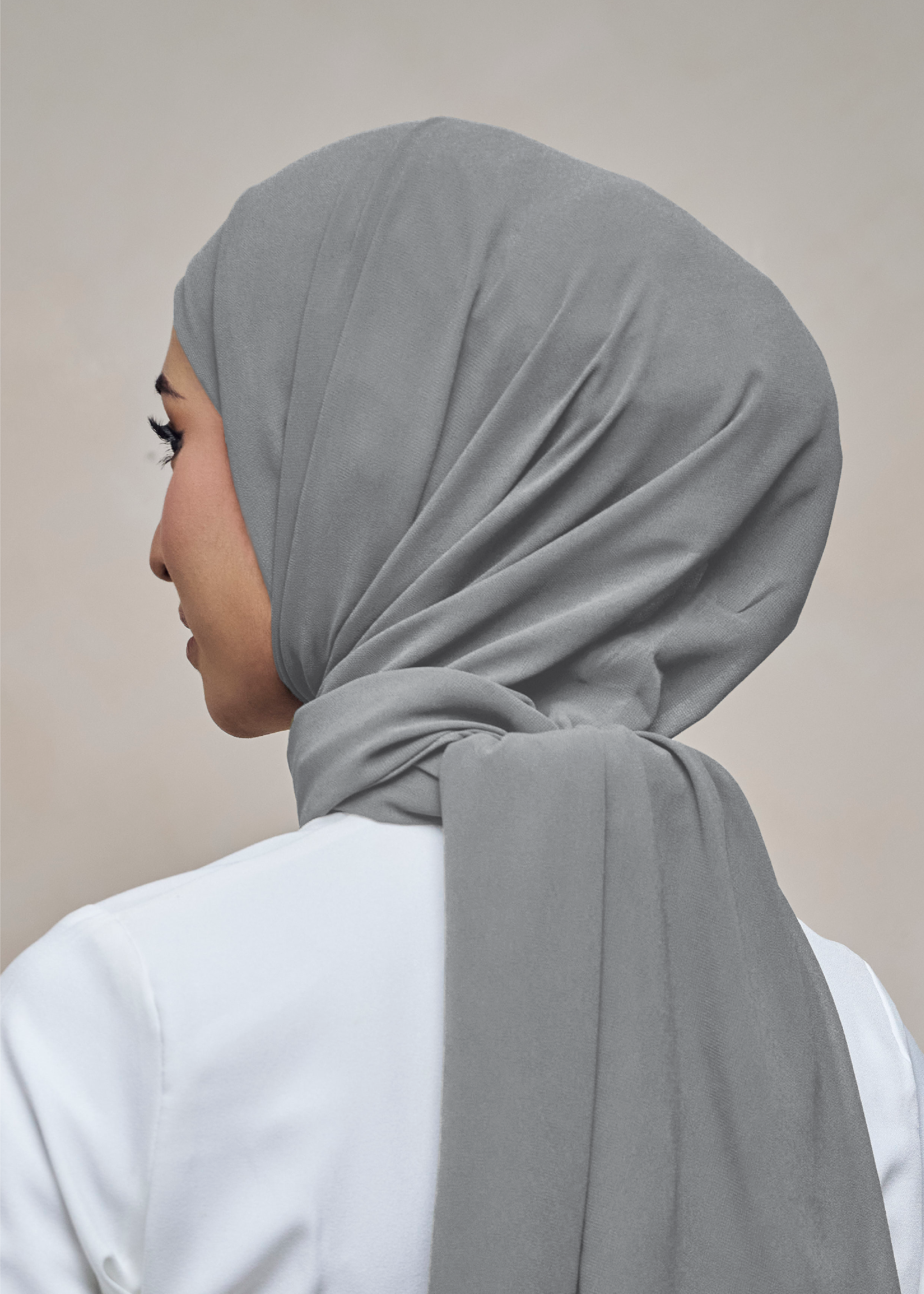 ELZA INSTANT SHAWL - LAVA GREY