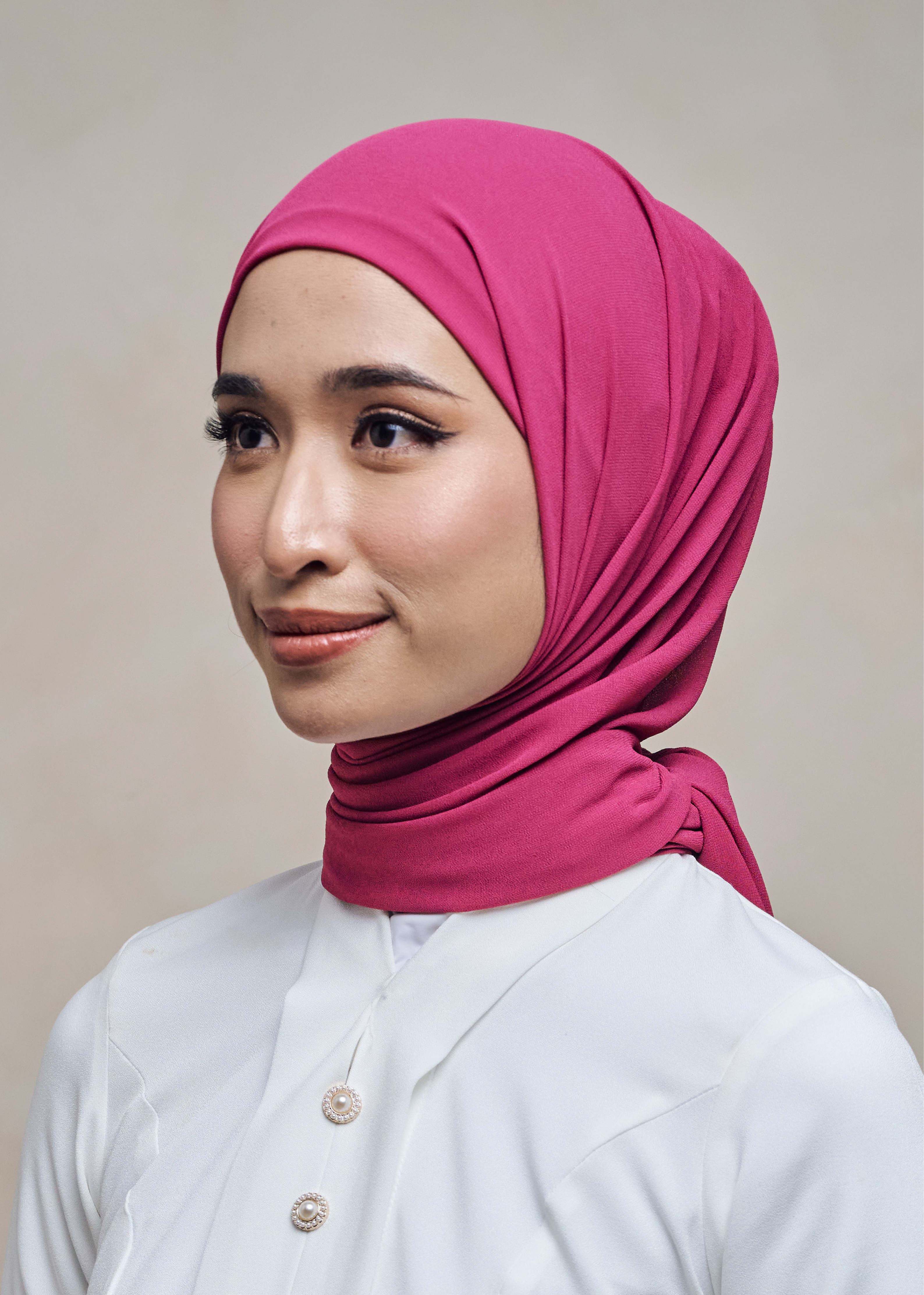 ELZA INSTANT SHAWL - MAGENTA PINK