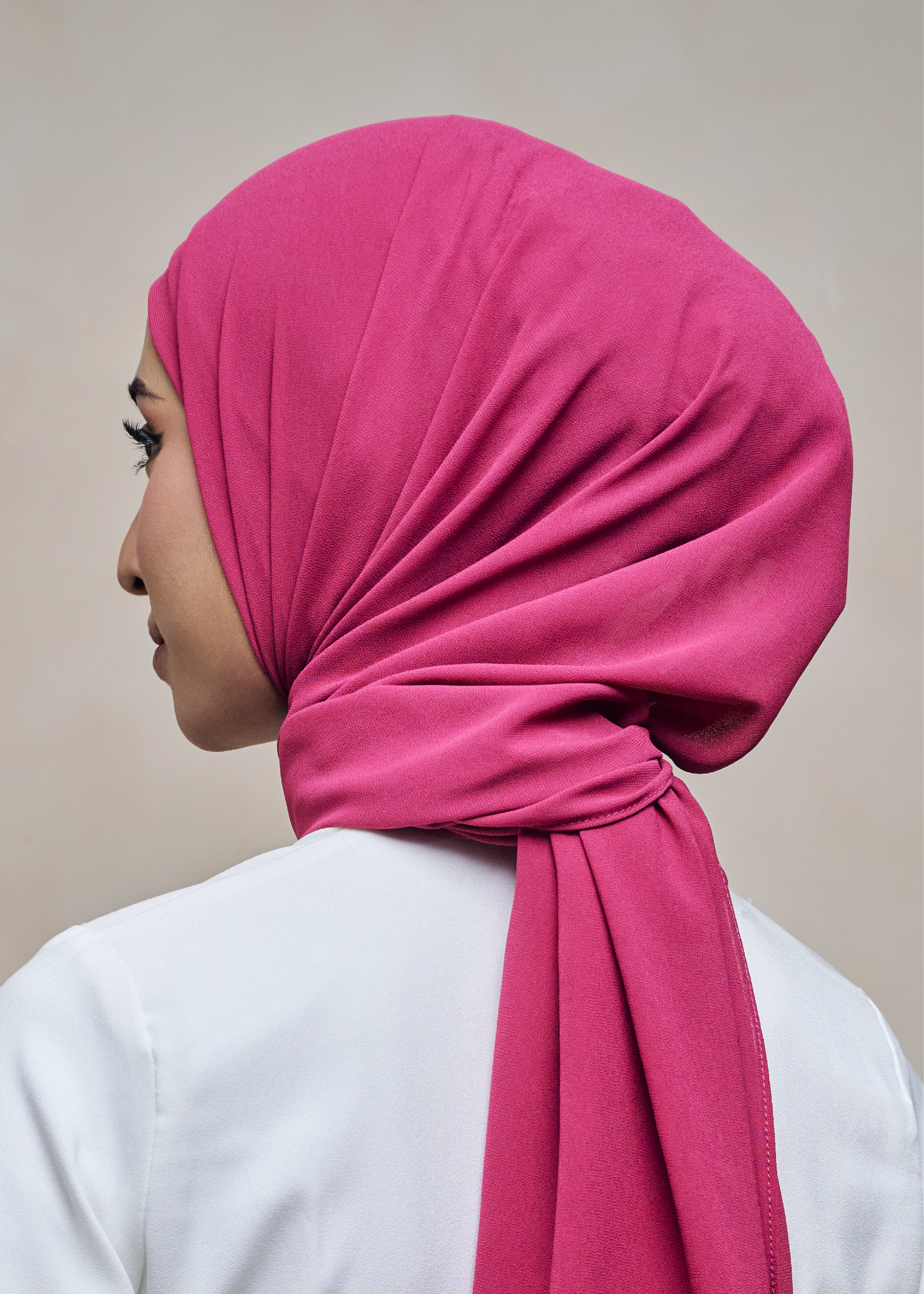 ELZA INSTANT SHAWL - MAGENTA PINK