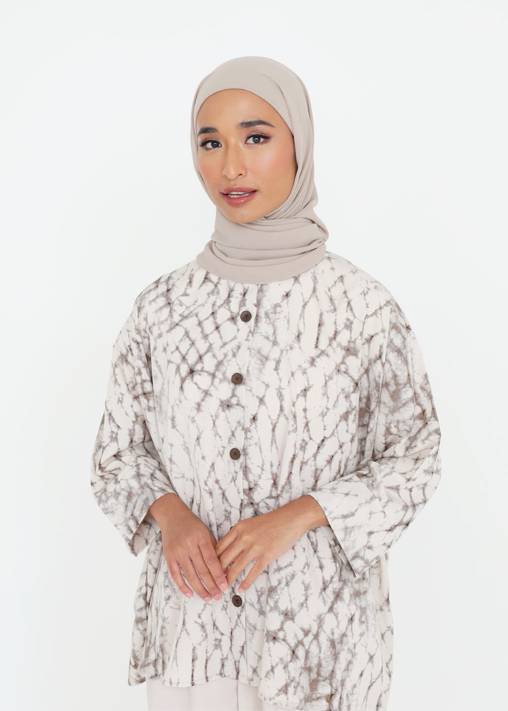 LAYANG SELESA TOP IN MARBLE NUDE