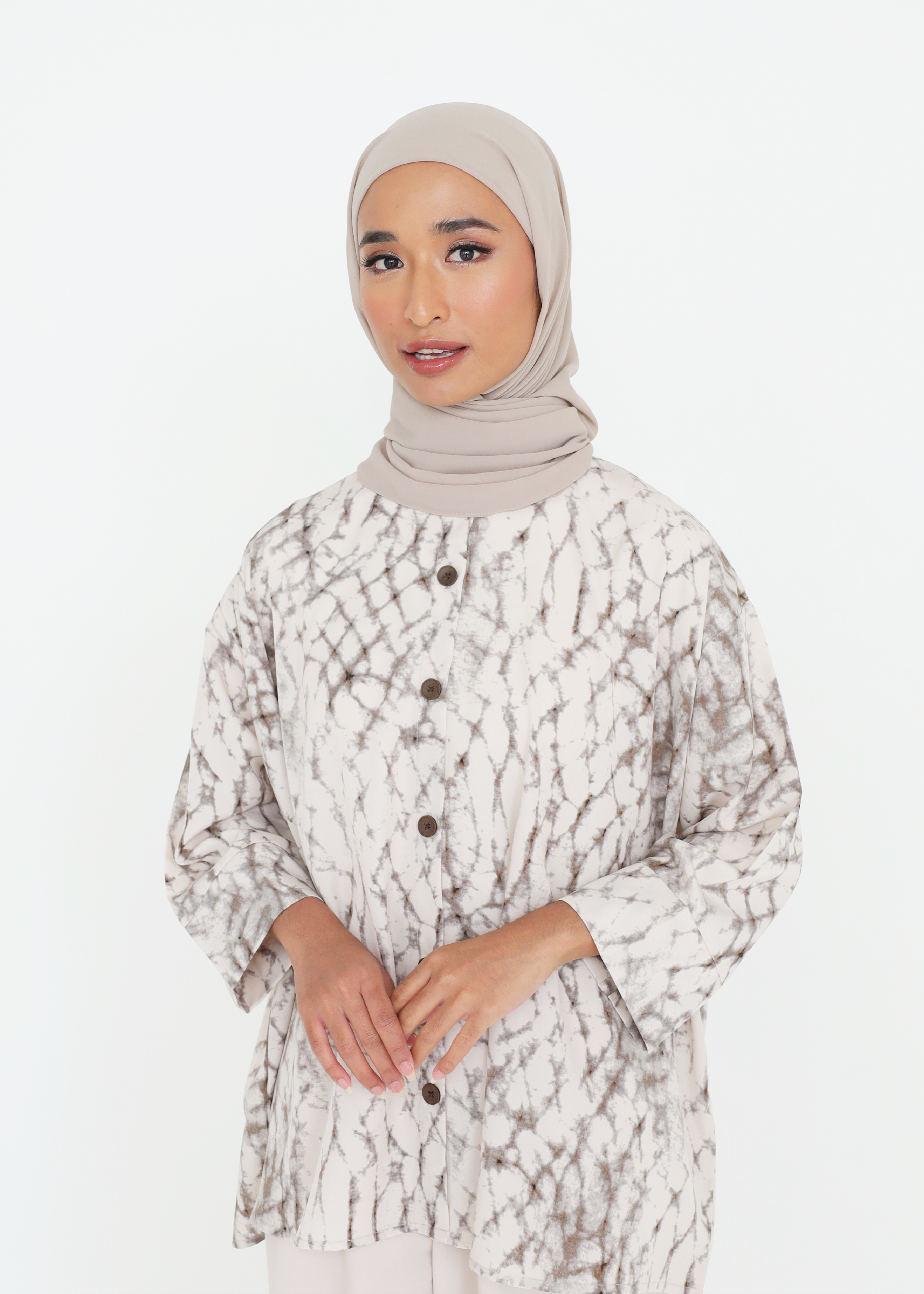 LAYANG SELESA TOP IN MARBLE NUDE