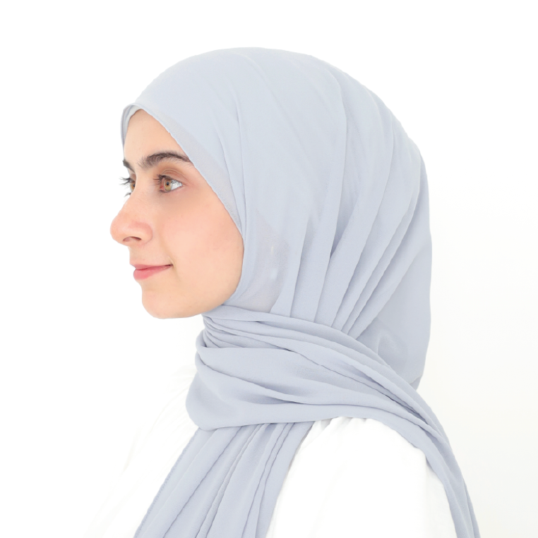 ORKED INSTANT SHAWL PLAIN - METAL BLUE