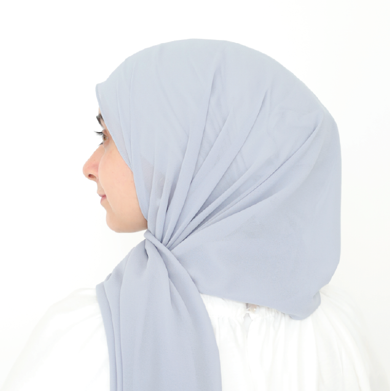 ORKED INSTANT SHAWL PLAIN - METAL BLUE