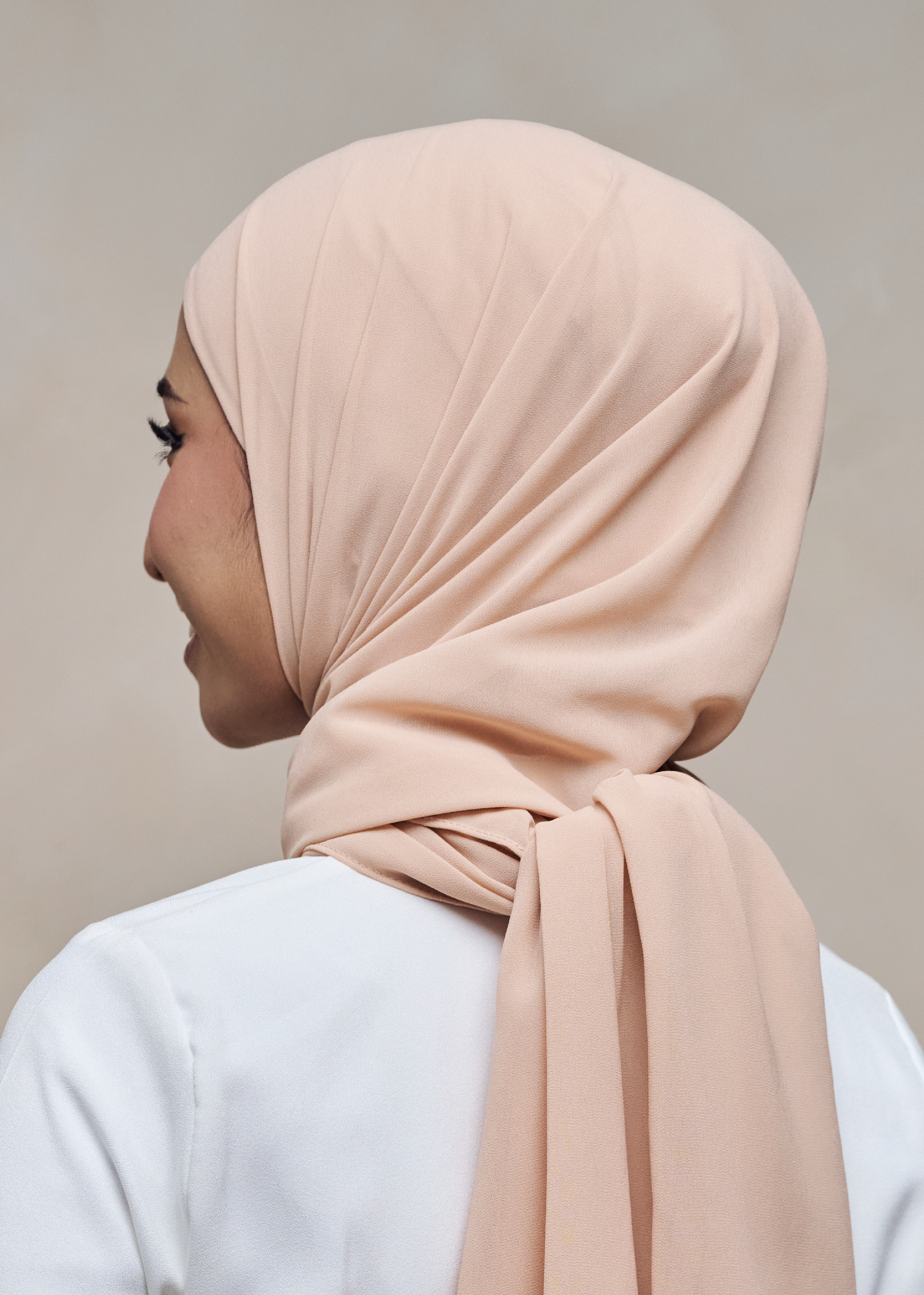 ELZA INSTANT SHAWL - MILK TEA