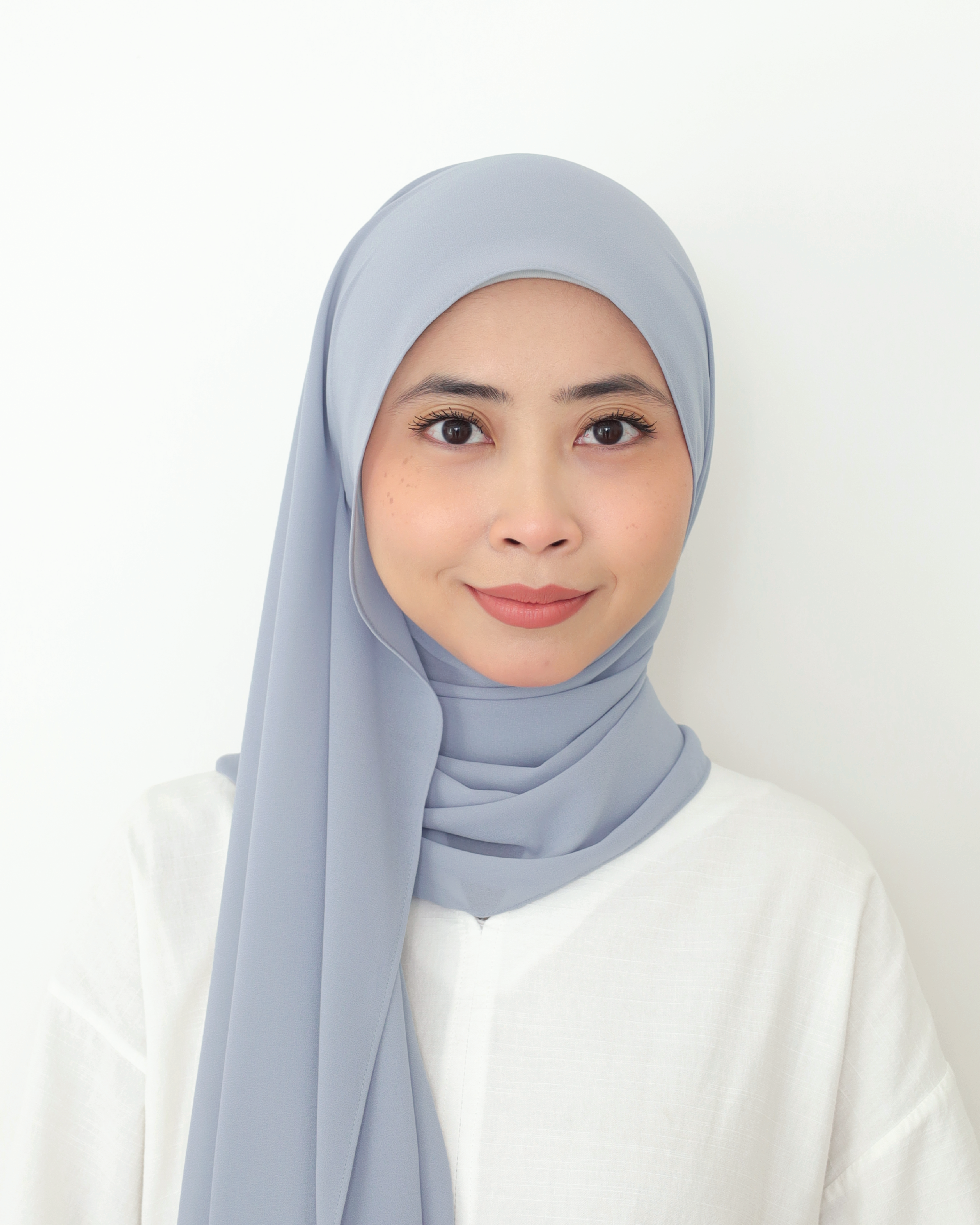 ALANA INSTANT SHAWL PLAIN - MIST BLUE