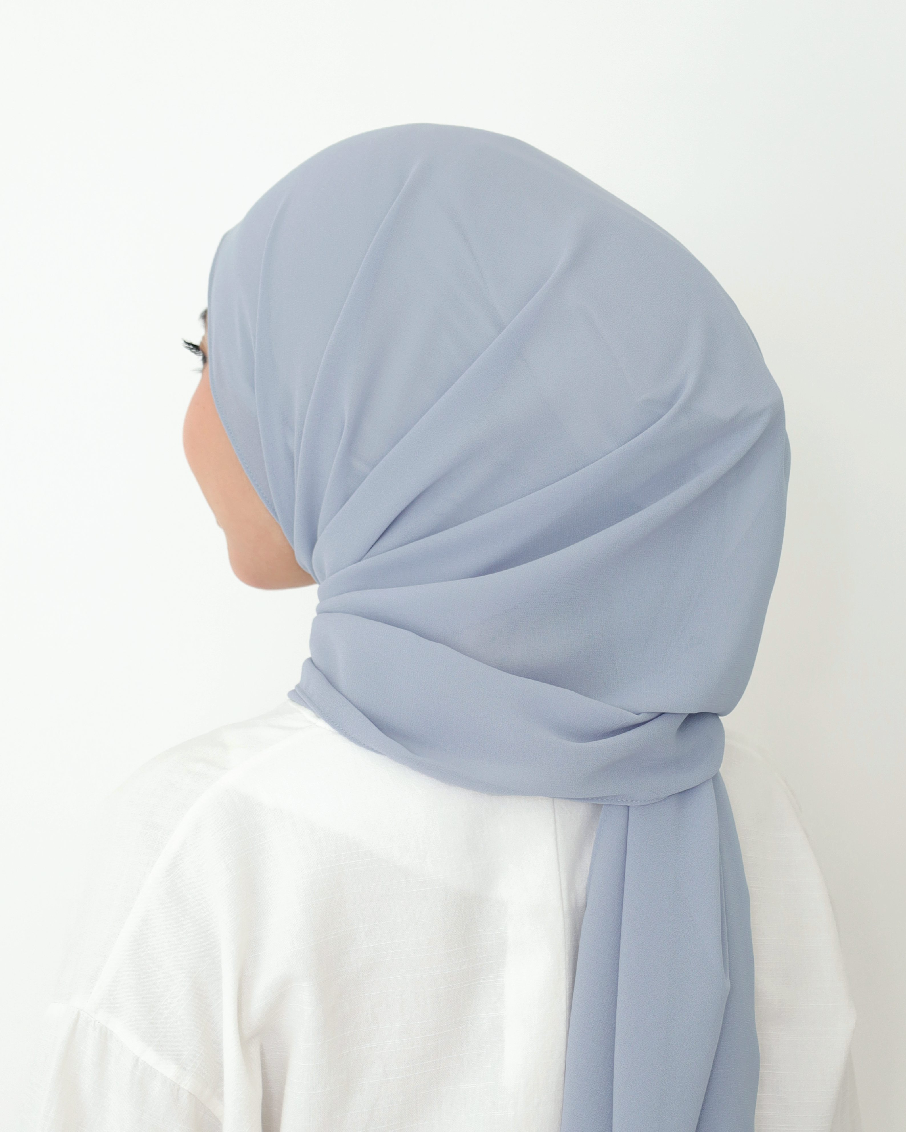 ALANA INSTANT SHAWL PLAIN - MIST BLUE