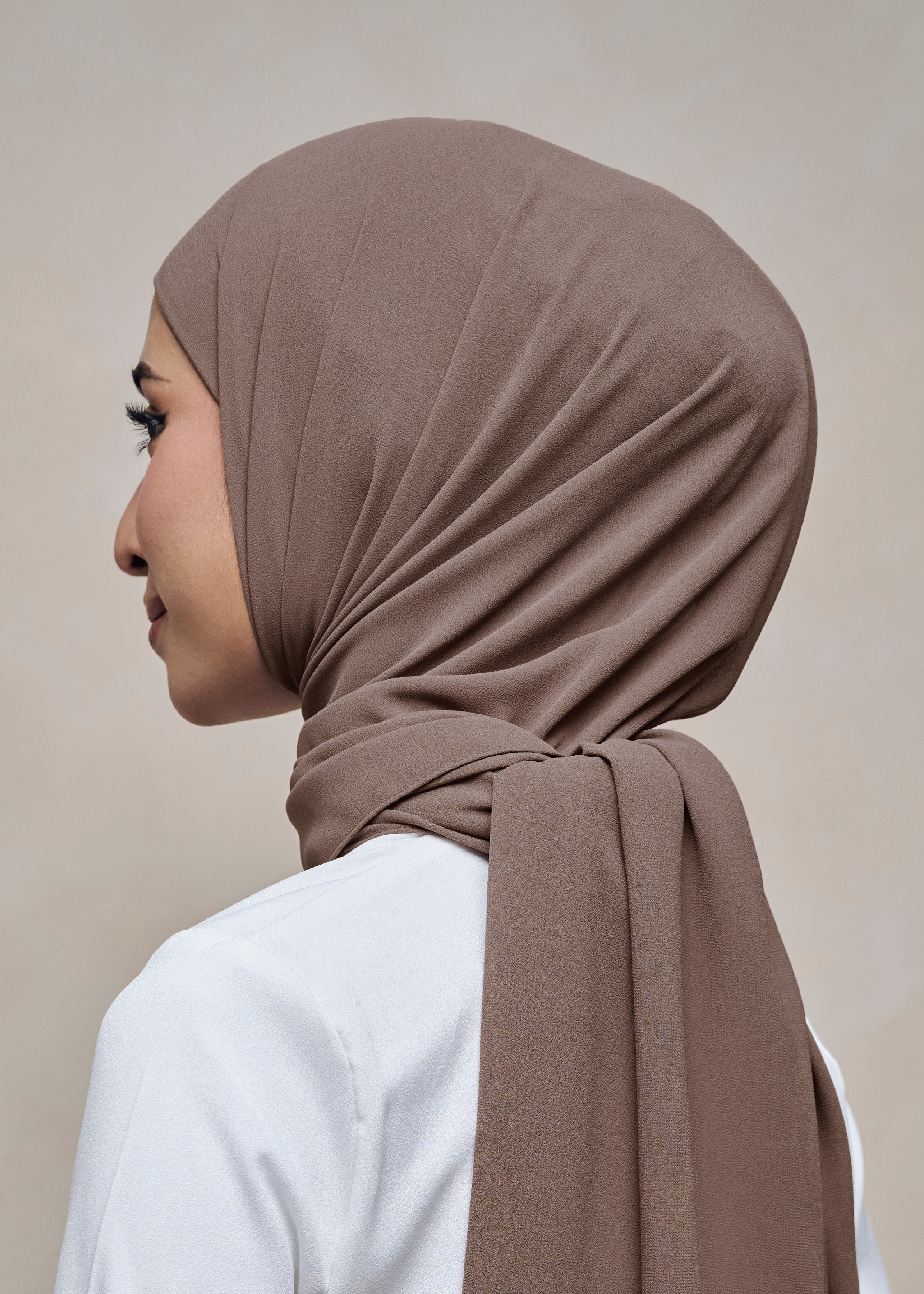 ELZA INSTANT SHAWL - MOCHA
