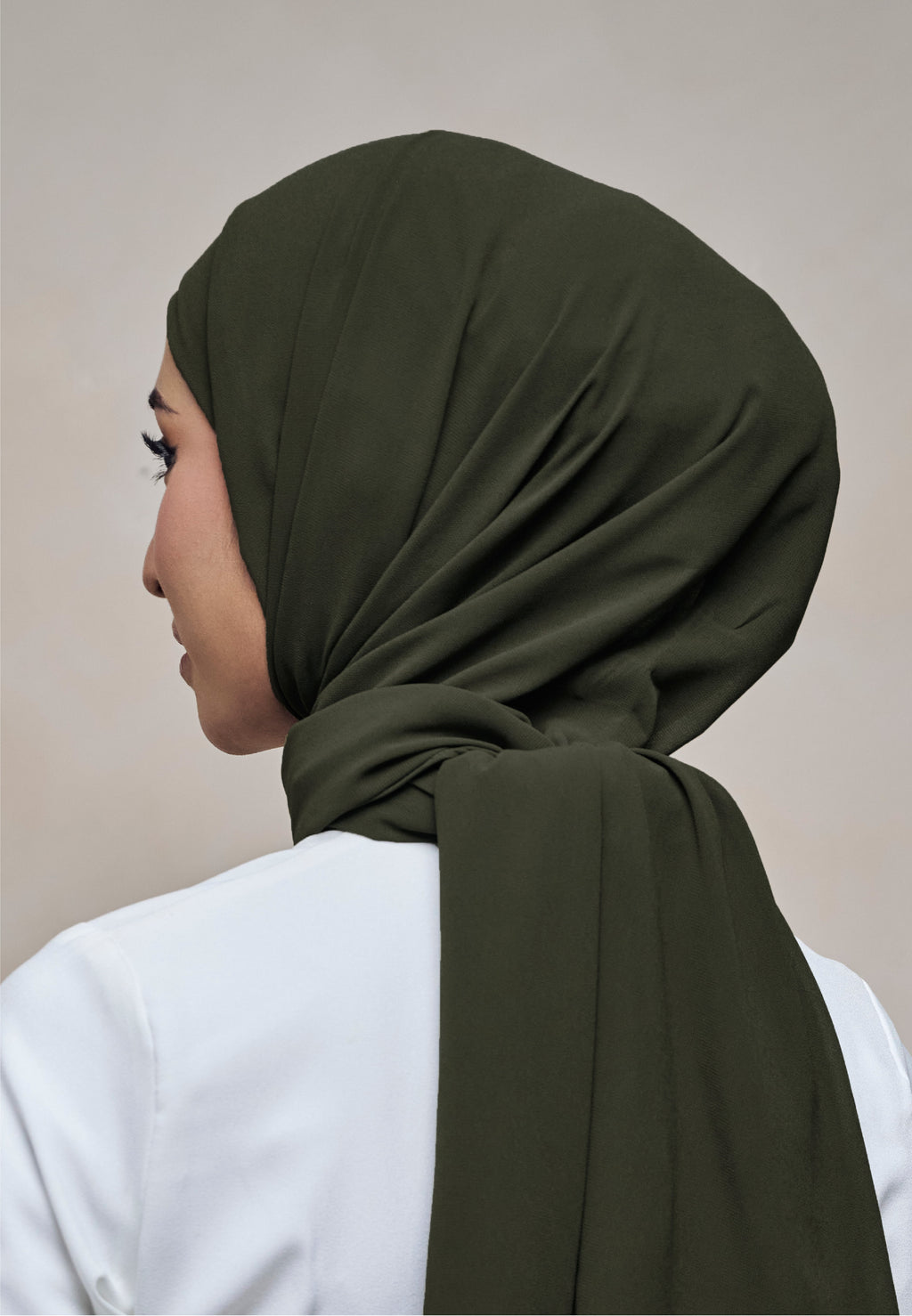 ELZA INSTANT SHAWL - MOSS GREEN