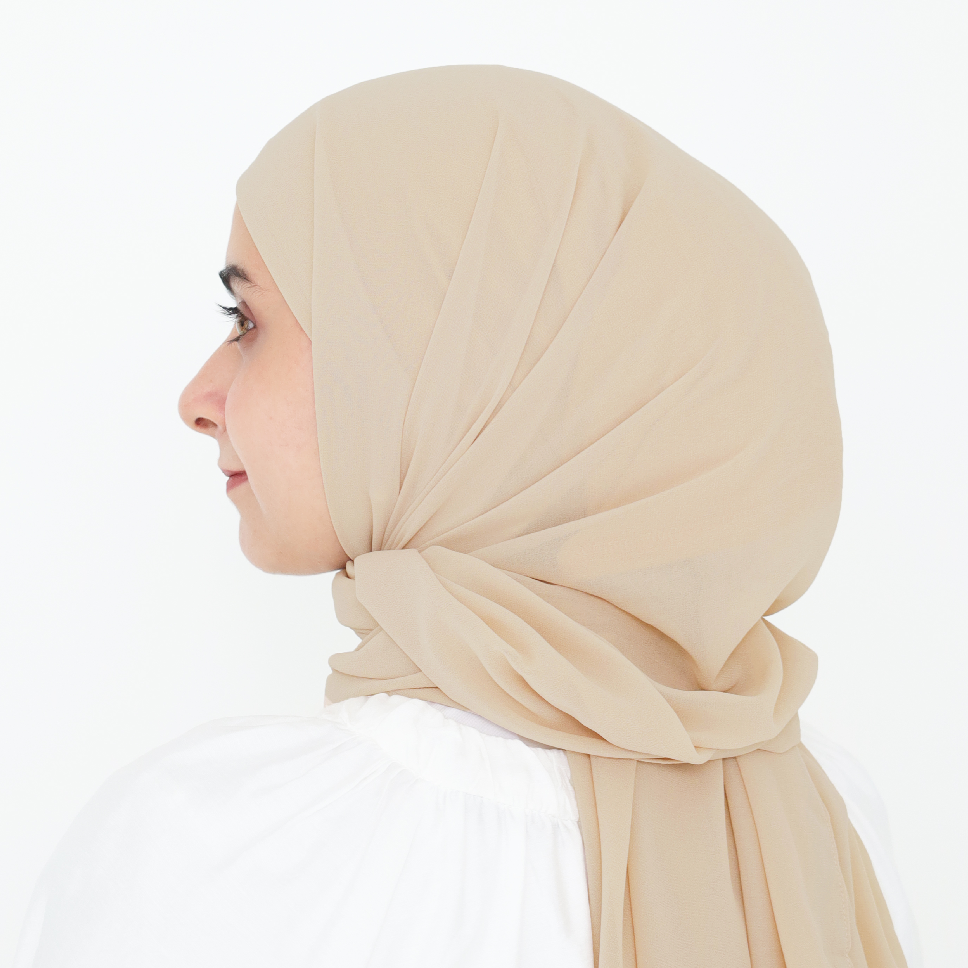 ELZA INSTANT SHAWL - BROWN KHAKI