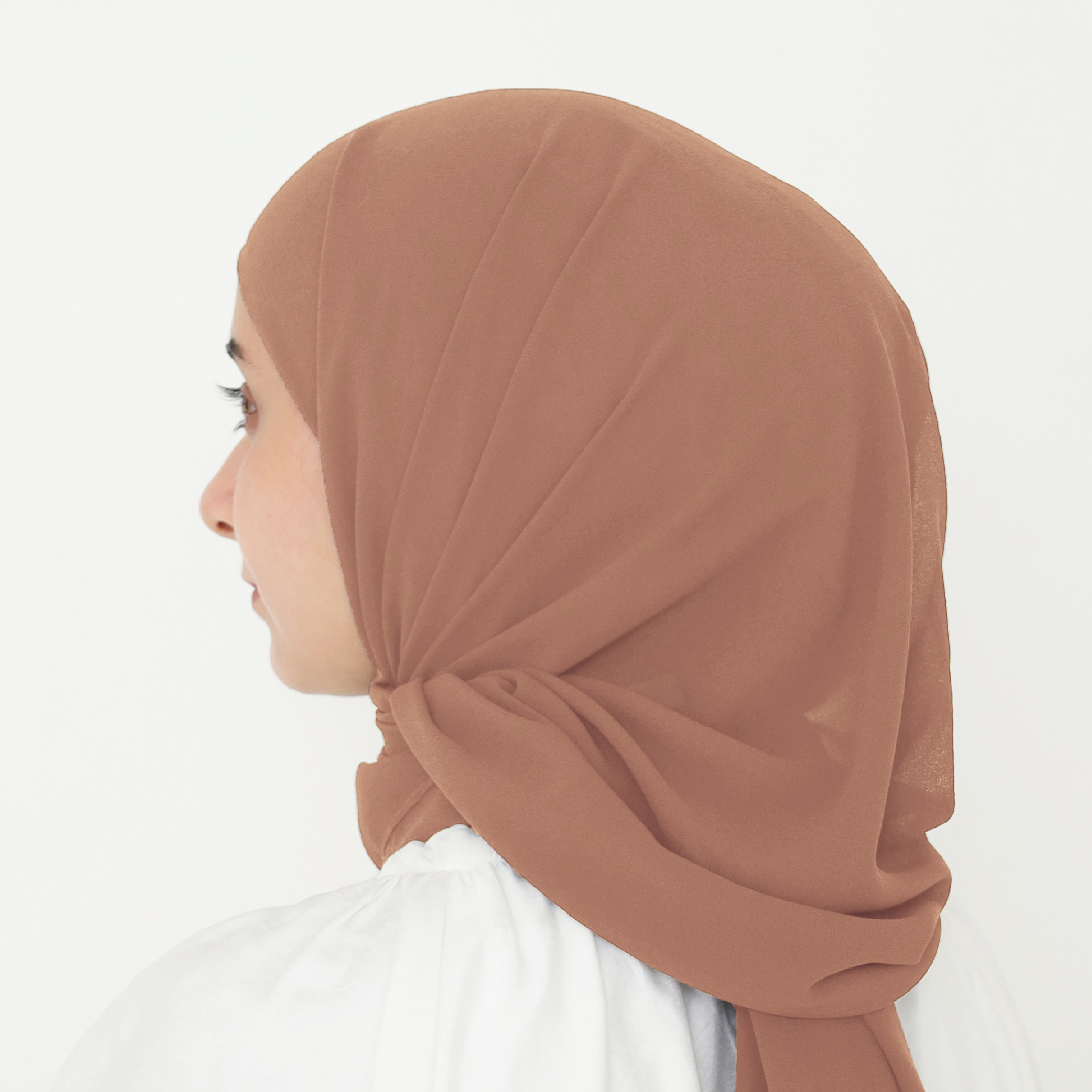 ELZA INSTANT SHAWL - RUST BROWN