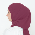 ELZA INSTANT SHAWL - BERRY PLUM