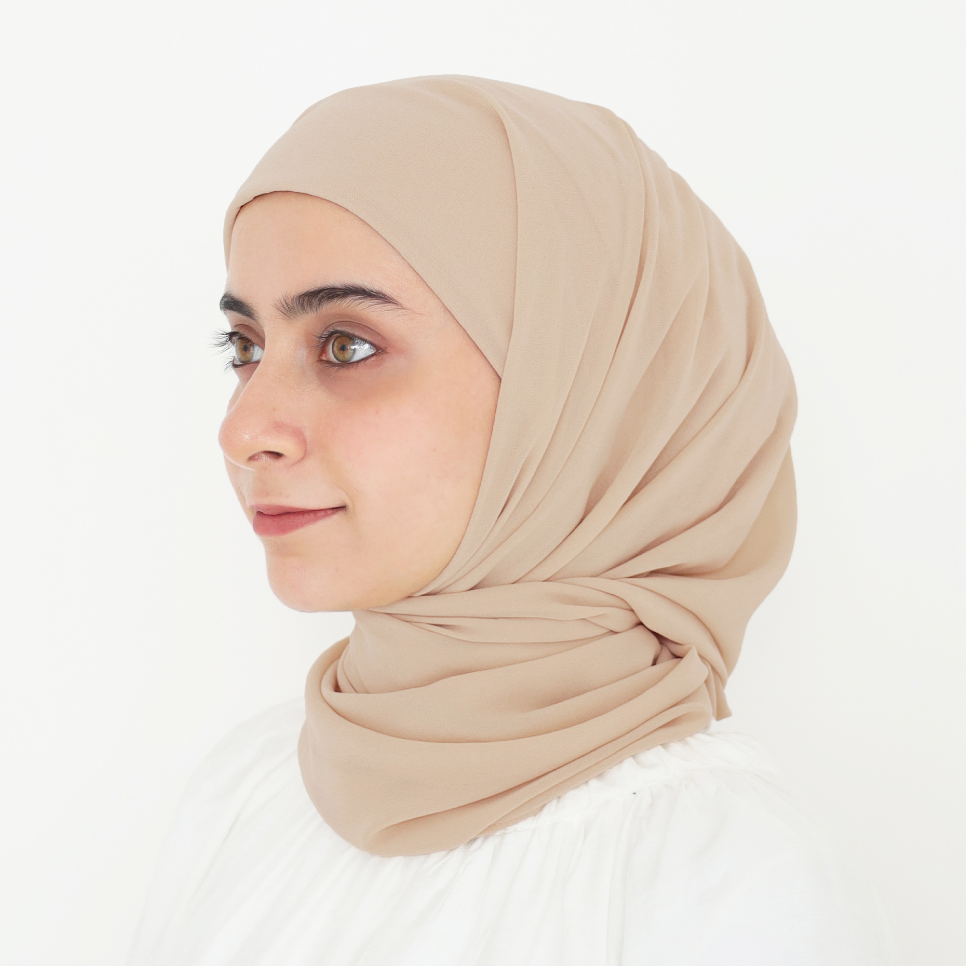 ELZA INSTANT SHAWL - FOAM BROWN