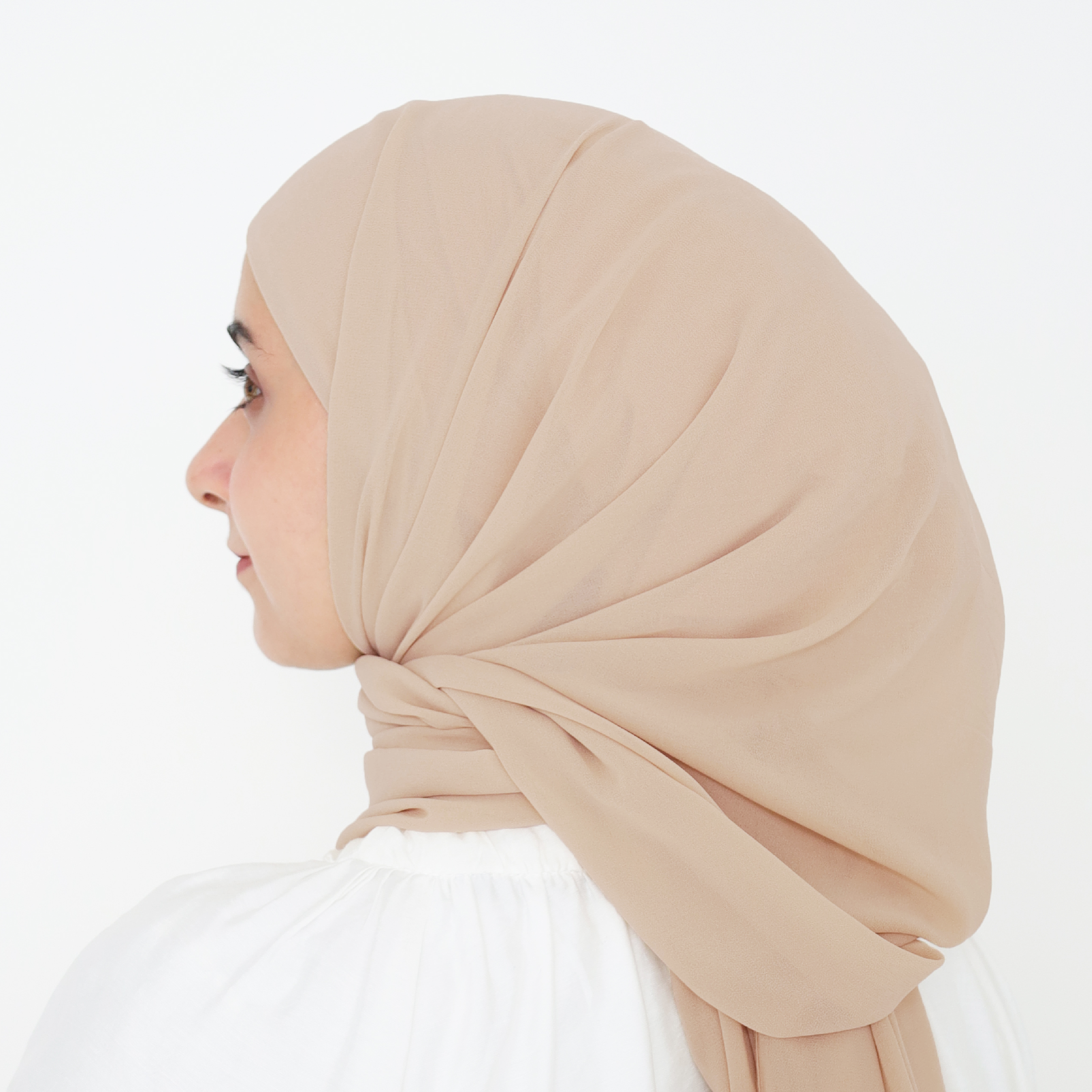 ELZA INSTANT SHAWL - FOAM BROWN