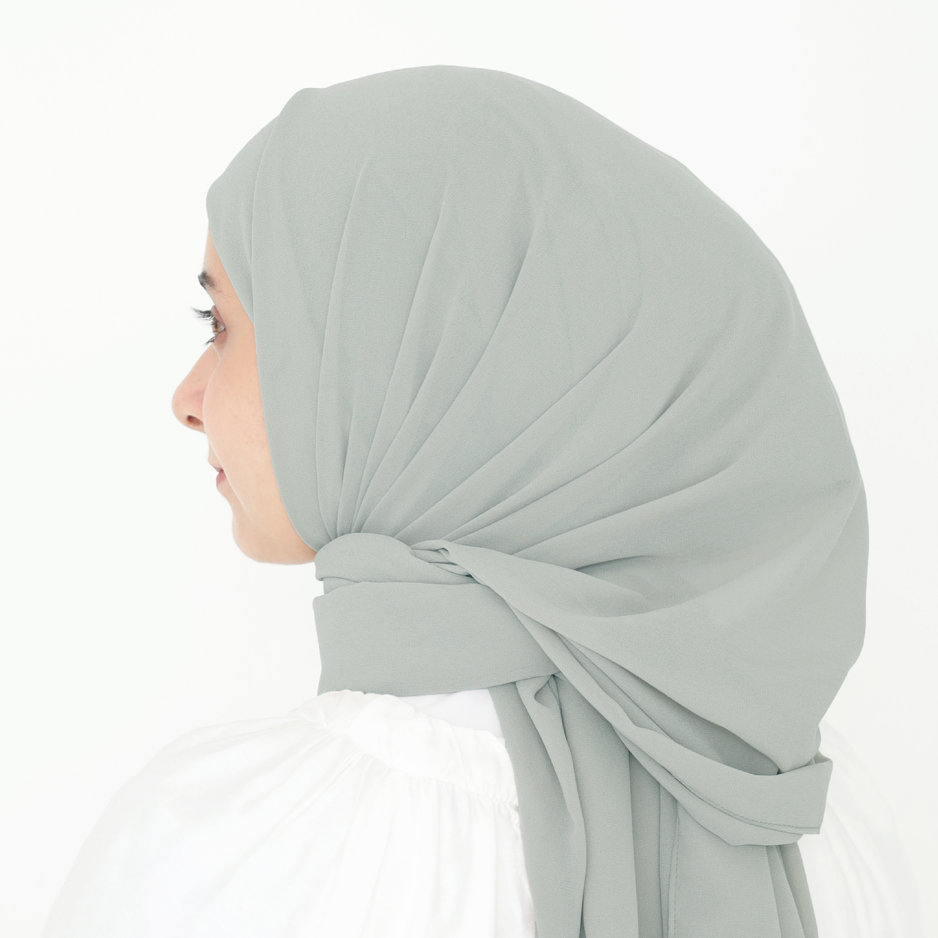 ELZA INSTANT SHAWL - GREENISH GREY